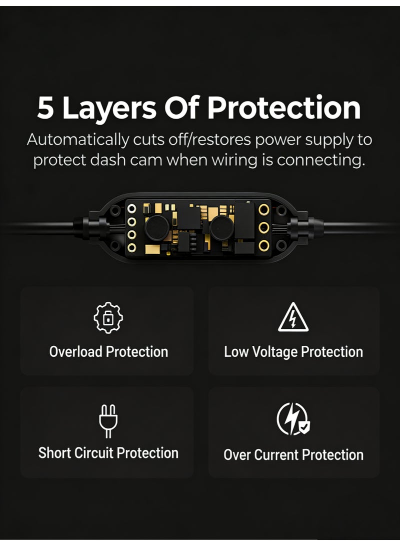 ddpai OBD Hardwire Kit for Dash Cam, 10Ft Dash Camera Hardwire Kit, Compatible with Z50 Pro/Z60/Z60 Pro Models, Enabling 24 Hours Parking Monitor, 12V/2A to 5V/3A - Image 5